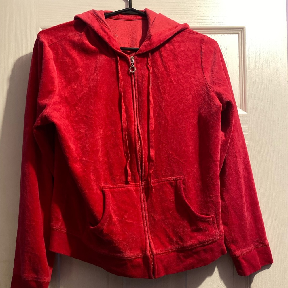 Pink velour sweater